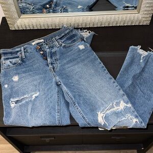 Straight Ripped Jeans